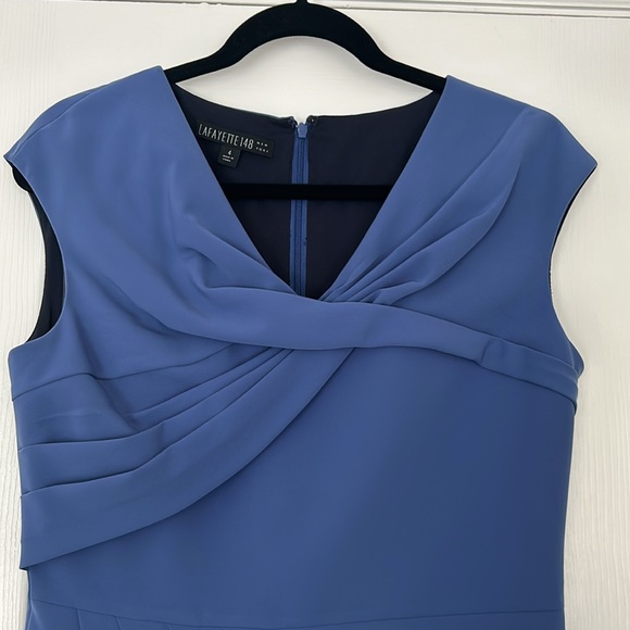 Lafayette 148 New York Dress. Size 4. Blue - Picture 4 of 8